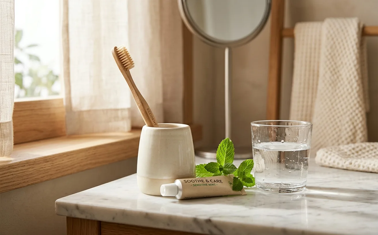 Ilustrace zubní péče a prevence bolesti zubů